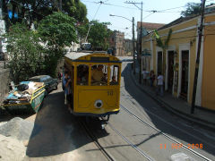 
Tram No 10 at Guimaraes, Santa Teresa tramway, Rio de Janeiro, September 2008